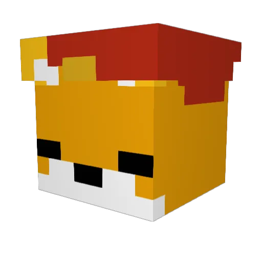 Itzzferret Minecraft avatar head, 3D render