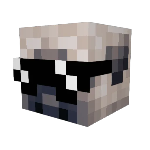 Itzznotcam Minecraft avatar head, 3D render
