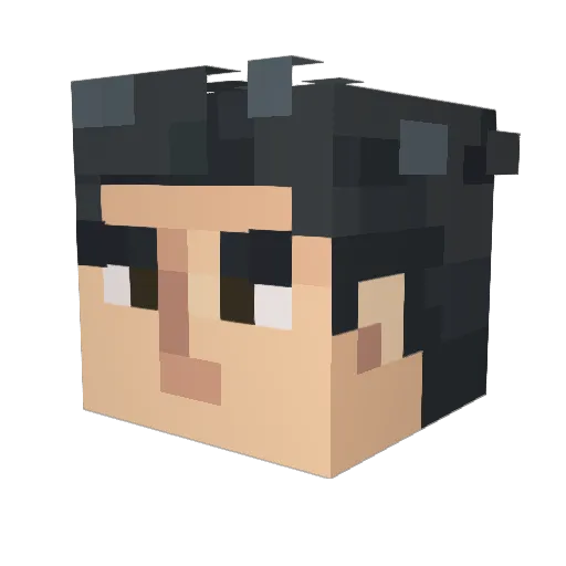 Itzzwinqs Minecraft avatar head, 3D render