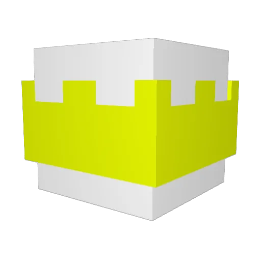 IuIIaby Minecraft avatar head, 3D render