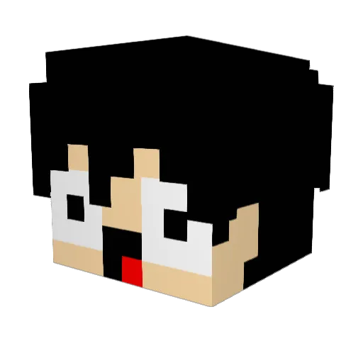 IuMkat Minecraft avatar head, 3D render