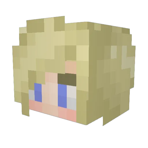 Iuci Minecraft avatar head, 3D render