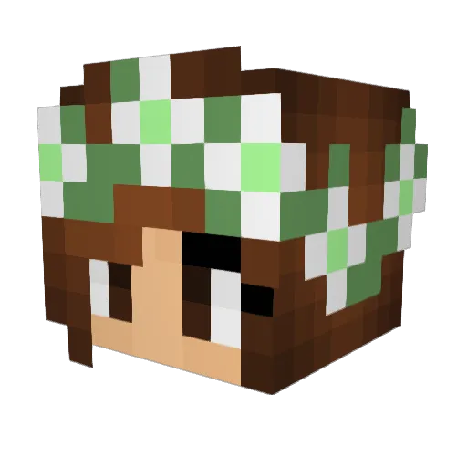 Iucia Minecraft avatar head, 3D render