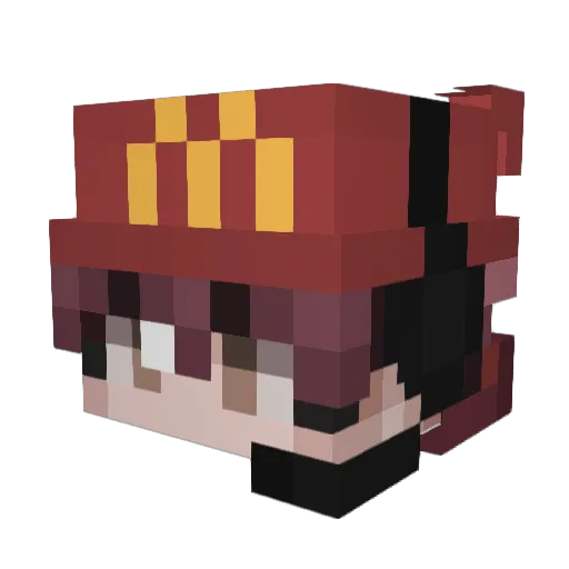 Iucid_ Minecraft avatar head, 3D render