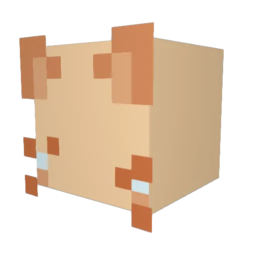 Iucientz Minecraft avatar head, 3D render