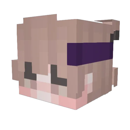 Iugh Minecraft avatar head, 3D render