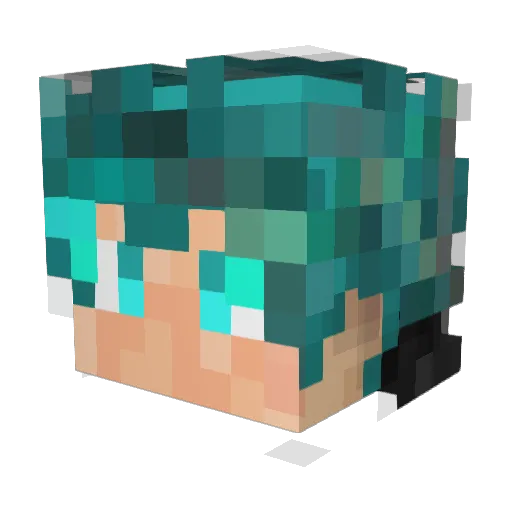Iugon Minecraft avatar head, 3D render