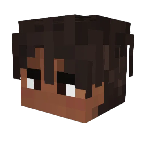 Iukata Minecraft avatar head, 3D render