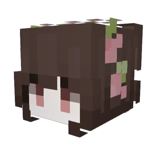 Iumin Minecraft avatar head, 3D render