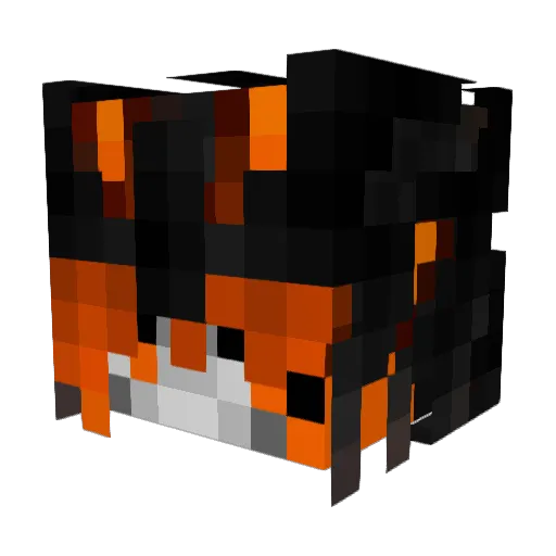 Iupe Minecraft avatar head, 3D render
