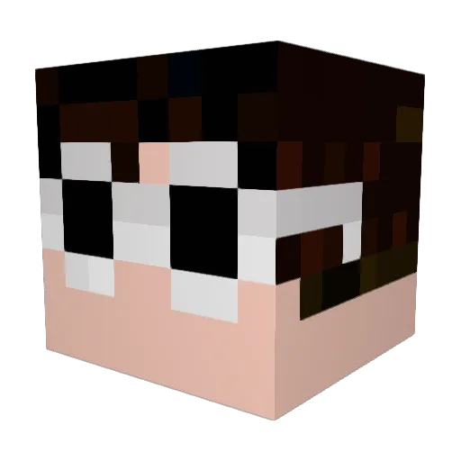 Iuseclicker1 Minecraft avatar head, 3D render