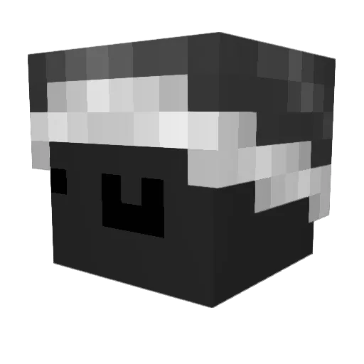 Iuuaa Minecraft avatar head, 3D render