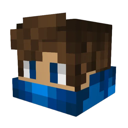 Iuxis Minecraft avatar head, 3D render