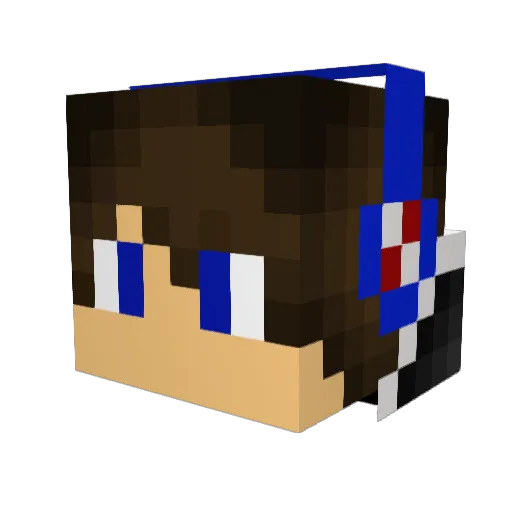 IvaGed Minecraft avatar head, 3D render