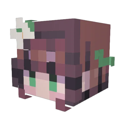 Ivainilla Minecraft avatar head, 3D render