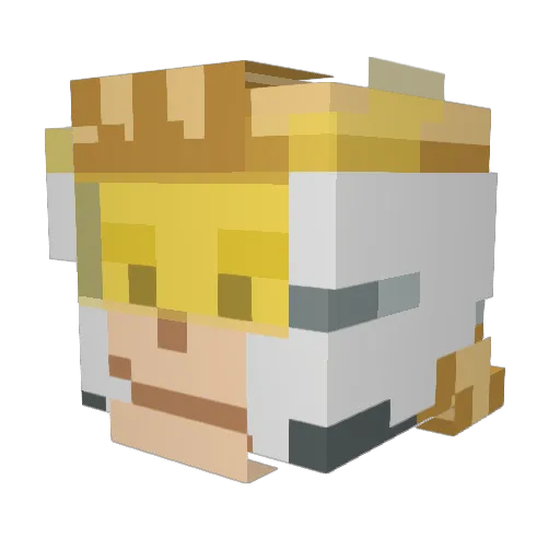 Ivalied Minecraft avatar head, 3D render