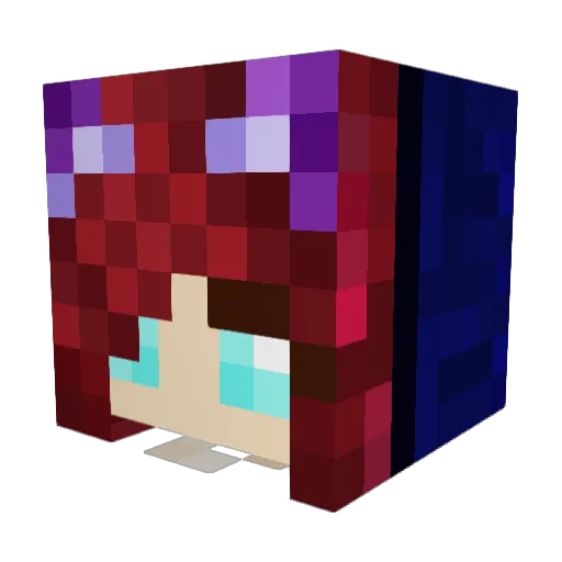 Ivaliss Minecraft avatar head, 3D render