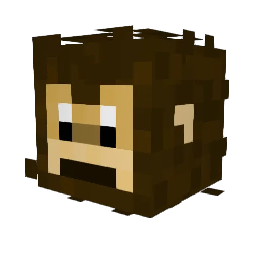 IvanBanana Minecraft avatar head, 3D render