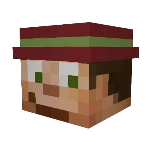 IvanHR Minecraft avatar head, 3D render