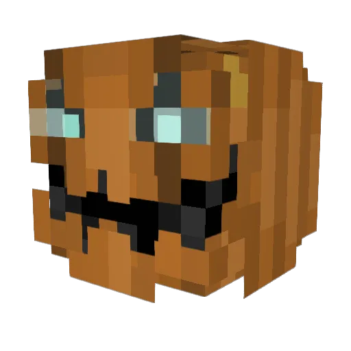 IvanKaramazov Minecraft avatar head, 3D render