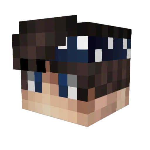IvanKuo Minecraft avatar head, 3D render