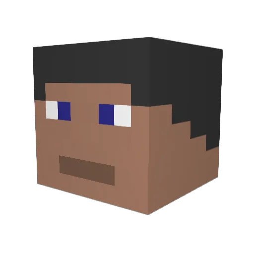 IvanKup Minecraft avatar head, 3D render