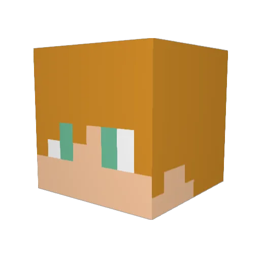 IvanTesla Minecraft avatar head, 3D render