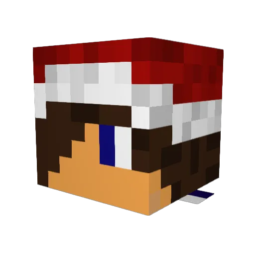Ivangg Minecraft avatar head, 3D render