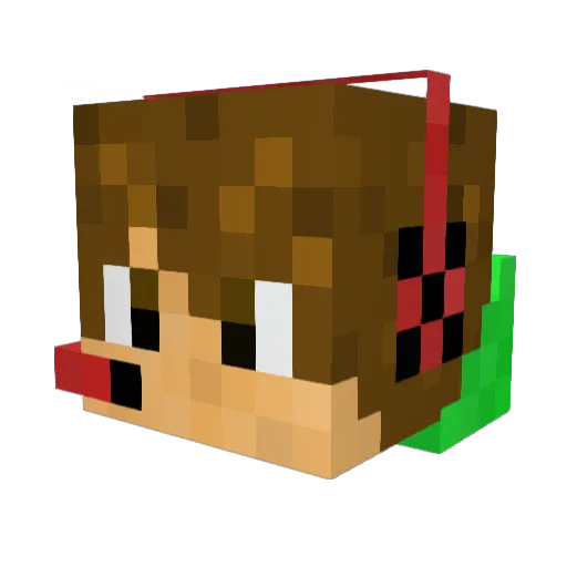IvaninoXD10 Minecraft avatar head, 3D render