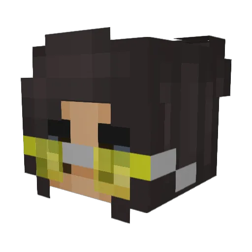 IvannaVegas Minecraft avatar head, 3D render