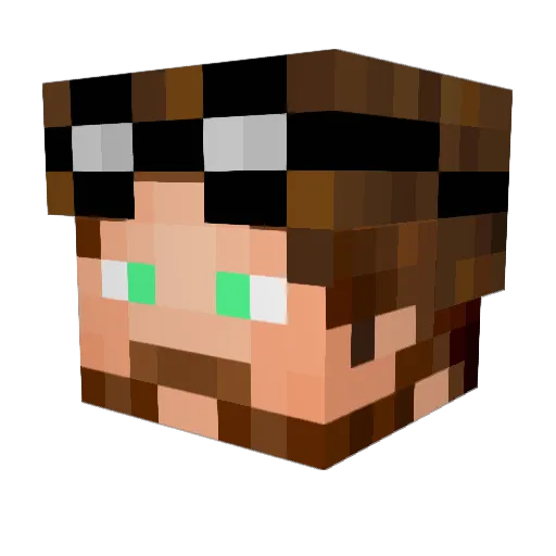 Ivanoh Minecraft avatar head, 3D render