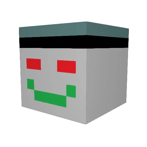 Ivanos Minecraft avatar head, 3D render