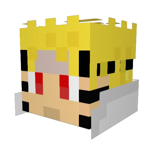 Ivanyragan Minecraft avatar head, 3D render