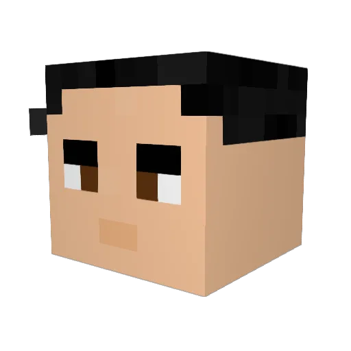 Ivasil Minecraft avatar head, 3D render