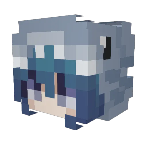 IveAdapted Minecraft avatar head, 3D render
