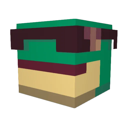 IveGotSpurs Minecraft avatar head, 3D render