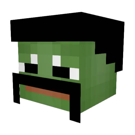 Iveditz Minecraft avatar head, 3D render