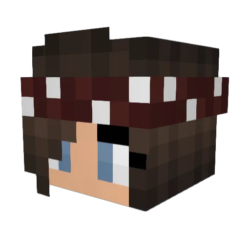 Iveeel Minecraft avatar head, 3D render