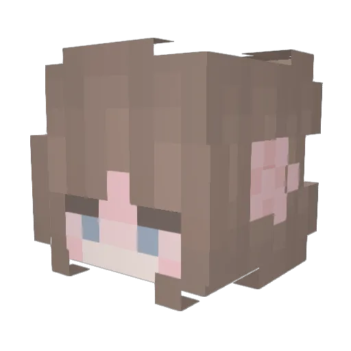 Ivelie Minecraft avatar head, 3D render