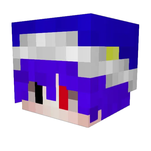 Ivelis Minecraft avatar head, 3D render
