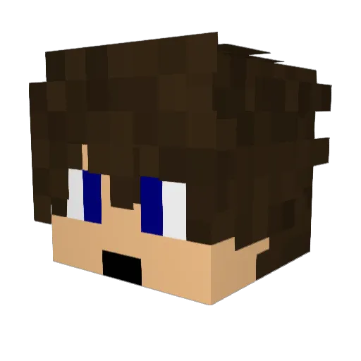 IvenZou Minecraft avatar head, 3D render