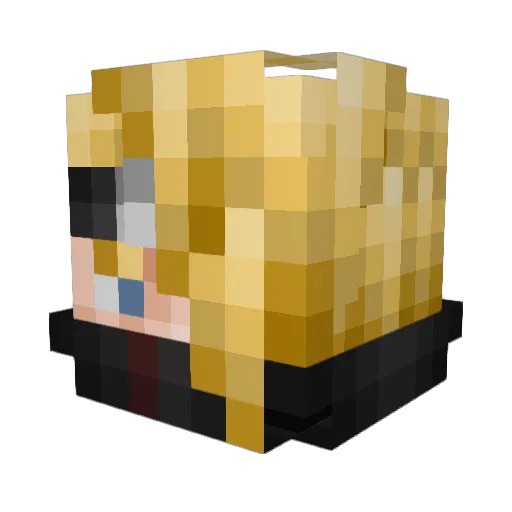 Iventi Minecraft avatar head, 3D render