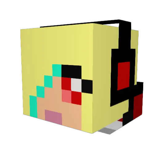 Iversen02 Minecraft avatar head, 3D render