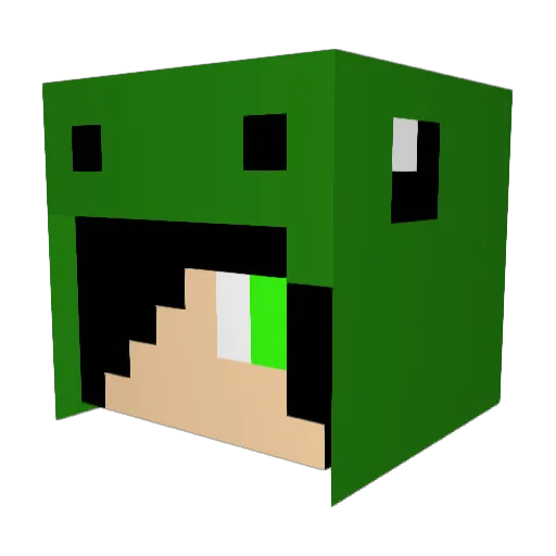 Iversen40 Minecraft avatar head, 3D render