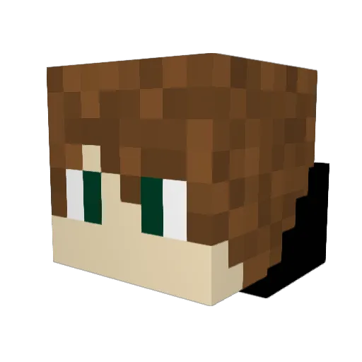 Ivex25 Minecraft avatar head, 3D render