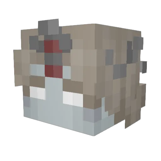 Ivezho Minecraft avatar head, 3D render