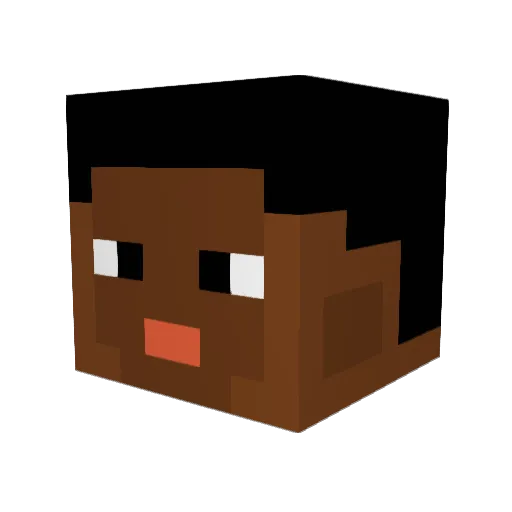 Ivictorius Minecraft avatar head, 3D render
