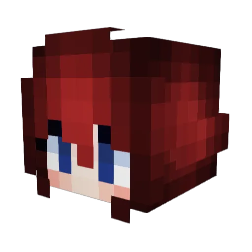 Ividicus Minecraft avatar head, 3D render