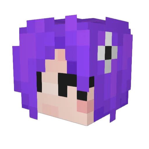Ivie_Dream Minecraft avatar head, 3D render
