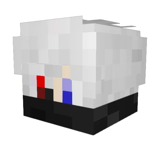 IvikBoy Minecraft avatar head, 3D render